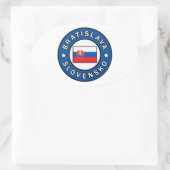 Bratislava Slovensko Ovale Sticker (Tas)