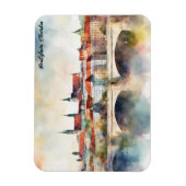 Bratislava Slowakije Aquarel Schilderij Panorama Magneet (Verticaal)