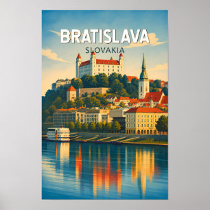 Bratislava Slowakije Illustratie Reis Kunst Retro Poster
