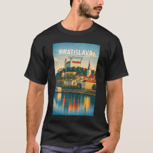 Bratislava Slowakije Illustratie Reis Kunst Retro T-shirt