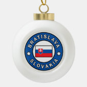Bratislava Slowakije Keramische Bal Ornament (Voorkant)