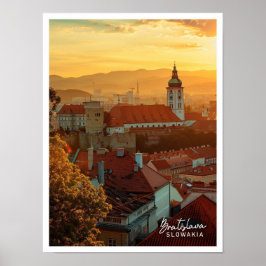 Bratislava Slowakije Kunst reizen beroemde plek Poster