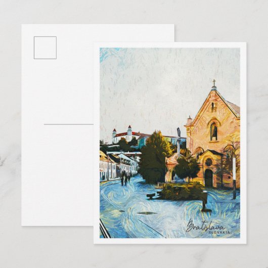 Bratislava Slowakije Mooi olieverflandschap Briefkaart (Voorkant / Achterkant)
