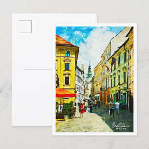 Bratislava Slowakije Mooie olieverfschilderij Briefkaart