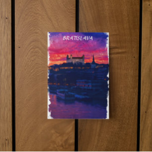 Bratislava Slowakije Nacht Stad Uitzicht Briefkaart