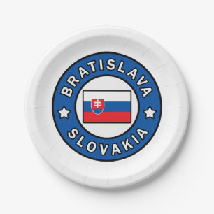Bratislava Slowakije Papieren Bordje