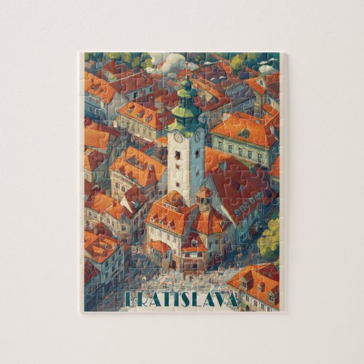  Bratislava Slowakije Reizen, Oude stadstoren Legpuzzel (Verticaal)