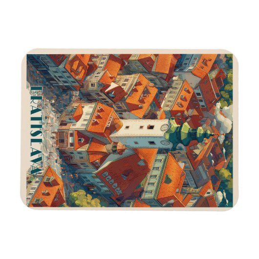  Bratislava Slowakije Reizen, Oude stadstoren Magneet (Horizontaal)