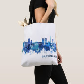 Bratislava Slowakije Skyline Blue Tote Bag (Dichtbij)