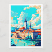 Bratislava Slowakije vintage reisillustratie Briefkaart (Voorkant)