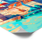 Bratislava Slowakije vintage reisillustratie Poster (Hoek)