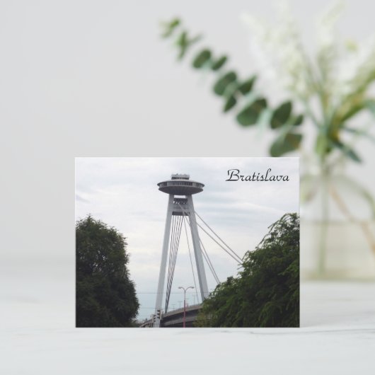bratislava UFO-brug Briefkaart (Staand voorkant)