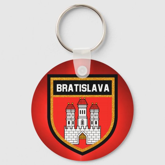 Bratislava vlag sleutelhanger (Voorkant)