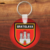 Bratislava vlag sleutelhanger (Voorkant)