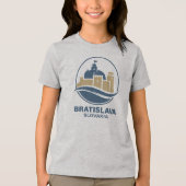 Bratislave Slovakia Europe Tri-Blend Shirt (Voorkant)