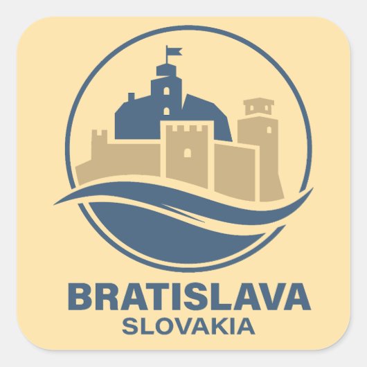 Bratislave Slovakia Europe Vierkante Sticker (Voorkant)