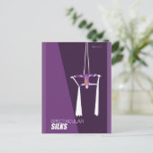 Brattleboro Circus Arts - spectaculaire zilveren Briefkaart (Staand voorkant)