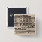 Brattleboro House Vierkante Button 5,1 Cm (Voorkant /achterkant)