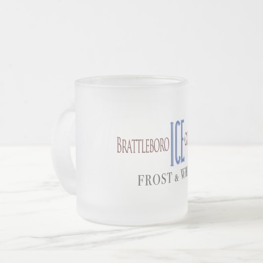 Brattleboro Ice Company Frosted Mok (Voorkant links)