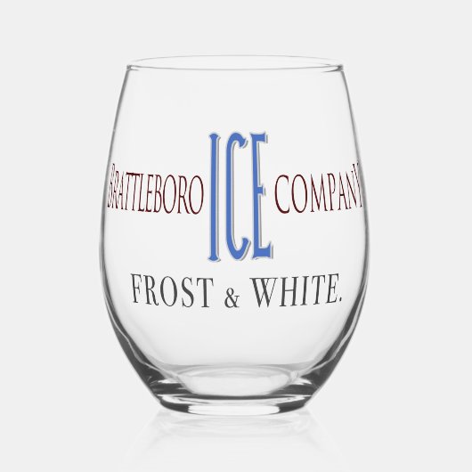 Brattleboro Ice Company Glass Wijnglas Zonder Voet (Voorkant)