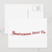 Brattleboro Jelly Company Briefkaart (Voorkant / Achterkant)