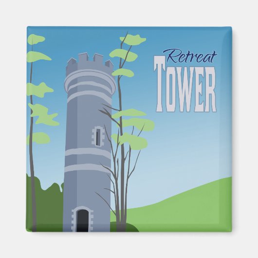 Brattleboro Retreat Tower Magnet (Voorkant)