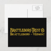 Brattleboro Trust Co., 1918 Logo Briefkaart (Voorkant / Achterkant)