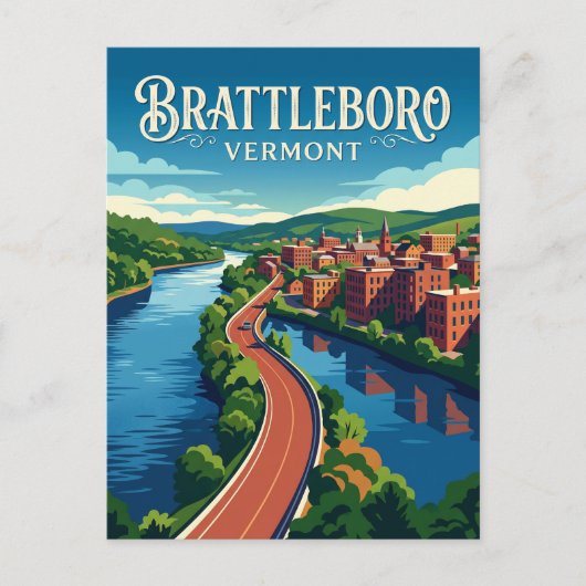 Brattleboro Verenigde Staten Briefkaart (Voorkant)
