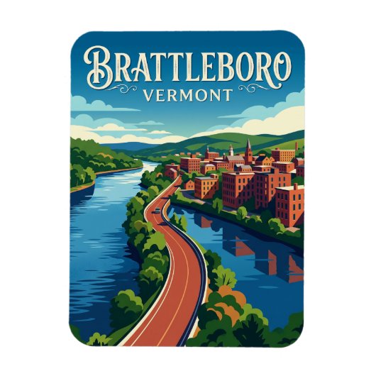 Brattleboro Verenigde Staten Magneet (Verticaal)