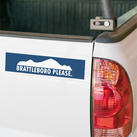 Brattleboro Vermont Alsjeblieft Bumpersticker (Op Truck)