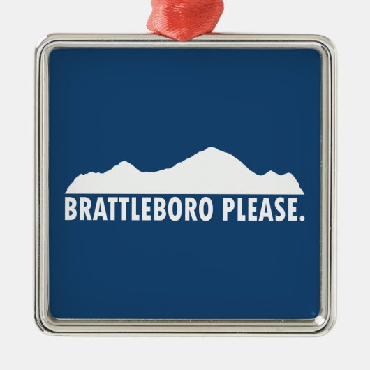Brattleboro Vermont Alsjeblieft Metalen Ornament (Voorkant)
