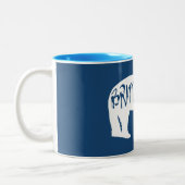 Brattleboro Vermont Beer Tweekleurige Koffiemok (Links)