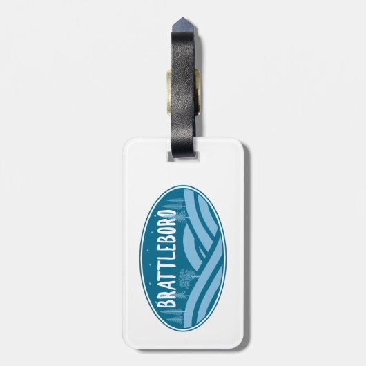 Brattleboro Vermont Buiten Bagagelabel (Achterkant verticaal)