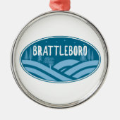 Brattleboro Vermont Buiten Metalen Ornament (Voorkant)