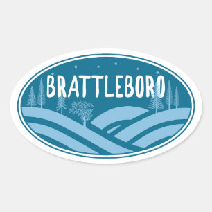 Brattleboro Vermont Buiten Ovale Sticker