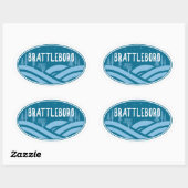 Brattleboro Vermont Buiten Ovale Sticker (Vel)