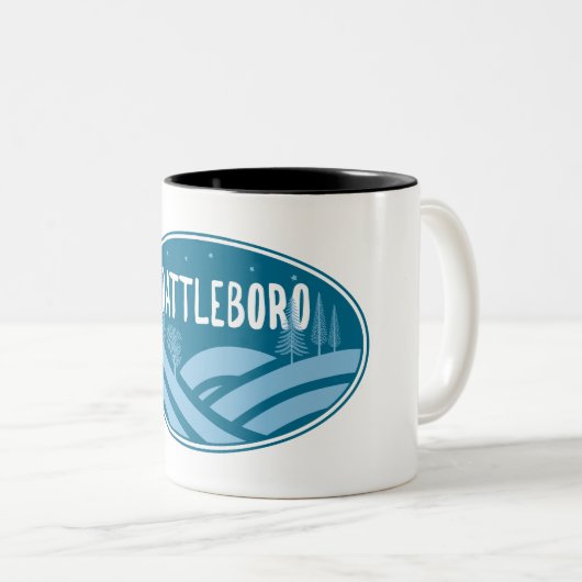 Brattleboro Vermont Buiten Tweekleurige Koffiemok (Voorkant rechts)