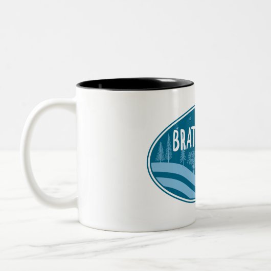 Brattleboro Vermont Buiten Tweekleurige Koffiemok (Links)