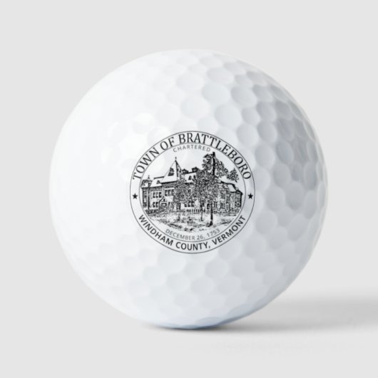 BRATTLEBORO VERMONT GOLFBALLEN (Voorkant)