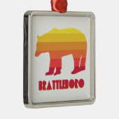 Brattleboro Vermont Rainbow-Beer Metalen Ornament (Rechts)