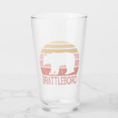 Brattleboro Vermont Retro Beer Glas (Voorkant)