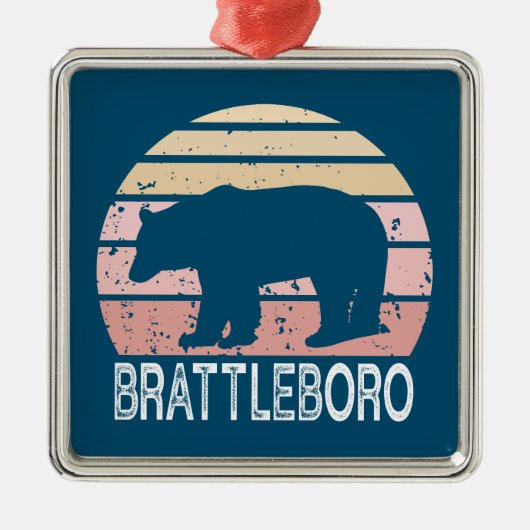 Brattleboro Vermont Retro Beer Metalen Ornament (Voorkant)
