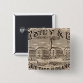 Brattleboro Vermont Vierkante Button 5,1 Cm (Voorkant /achterkant)