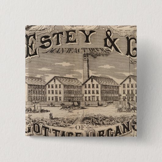 Brattleboro Vermont Vierkante Button 5,1 Cm (Voorkant)