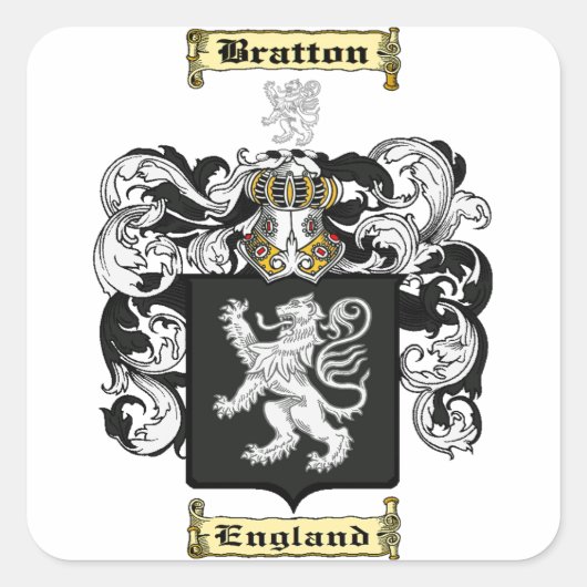 Bratton Vierkante Sticker (Voorkant)