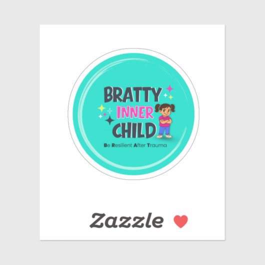 Bratty Inner Child Logo  Sticker (Vel)