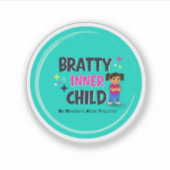Bratty Inner Child Logo  Sticker (Voorkant)