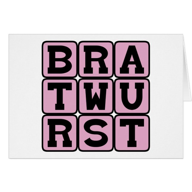 Bratwurst, Duitse worst (Voorkant Horizontaal)