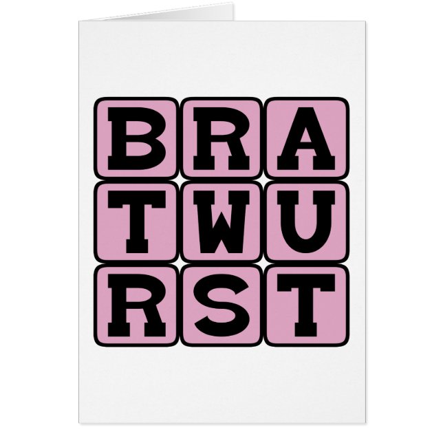 Bratwurst, Duitse worst (Voorkant)