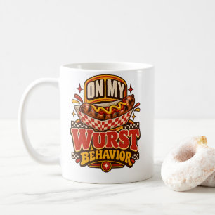 Bratwurst Op Mijn Wurst Gedrag Worst Fest Fan Koffiemok
